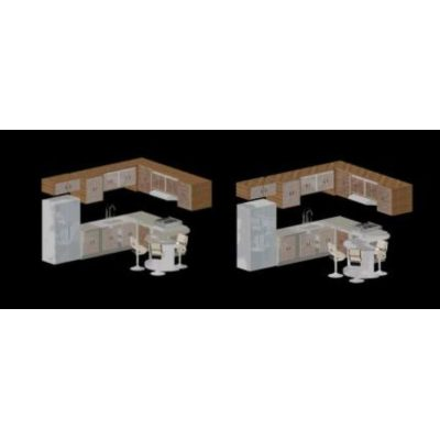 Cocina 3d equipada