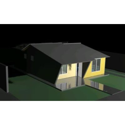 Casa con celdas solares