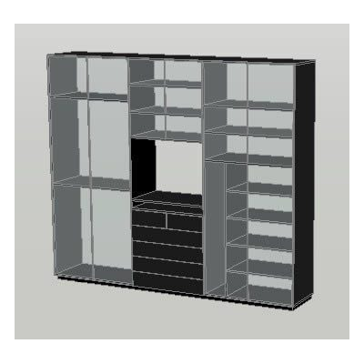 Interior de placard con frente 3d