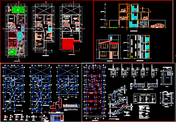 Housing plan-sections-structures