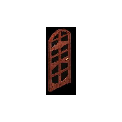 Puerta Arqueada de Madera y Vidrio