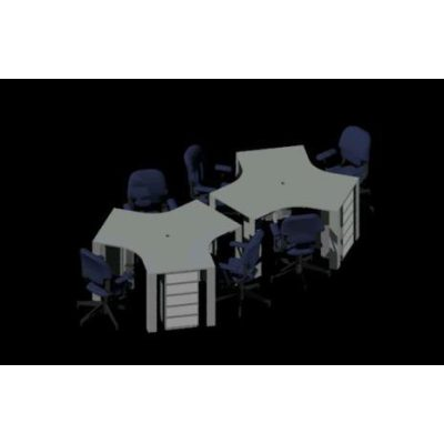 Escritorio de oficina autocad