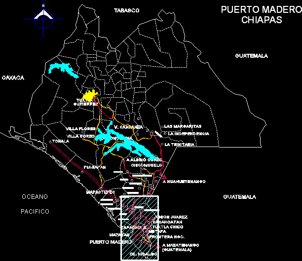 Mapa de Tuxtla Gutierrez Chiapas