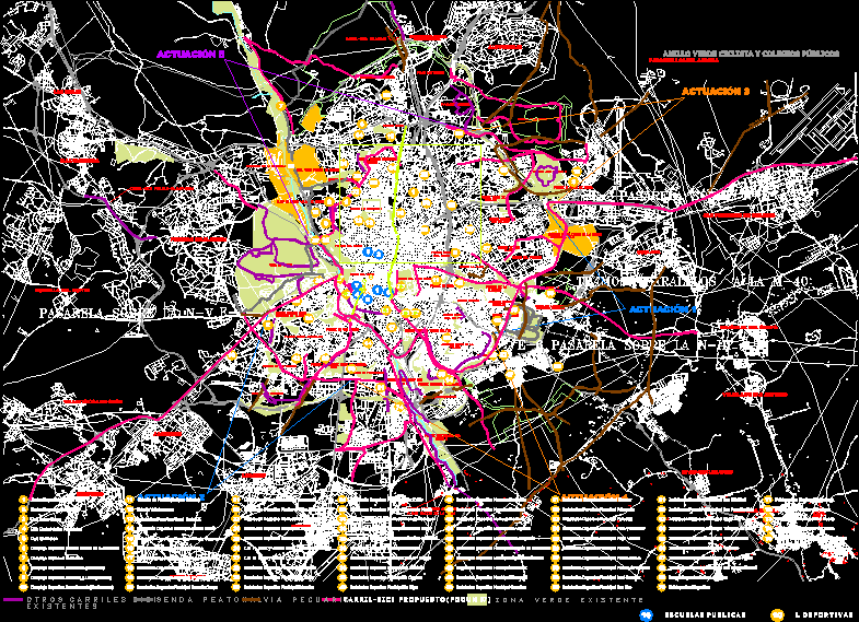 Karte des Madrid-Radrings
