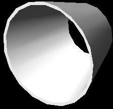 Riduzione concentrica diametro 12x6; materiale acciaio al carbonio; programma standard in 3d