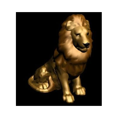 Leon escultura 3d