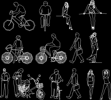 Zeichnungen menschlicher Figuren