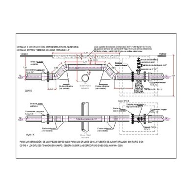 Bypass agua potable tuberia de 12 pulgadas