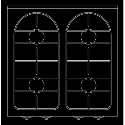 Cocina Compacta de 4 Hornillas