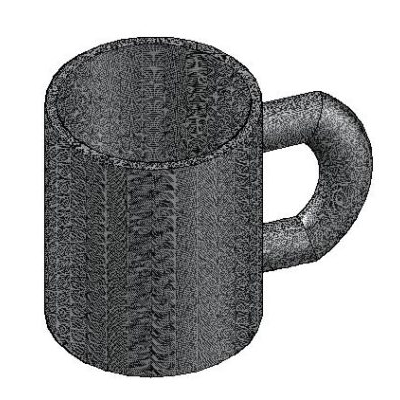 3d  dibujo de una jarra