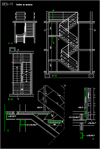 metallic staircase