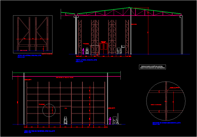 Details of storage pallets