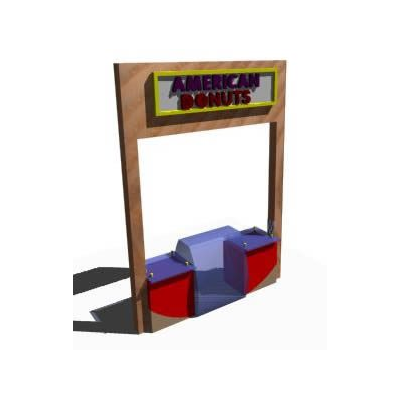 Stand de american donuts nicaragua 3d
