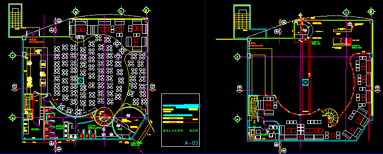 plan d'architecture discothèque