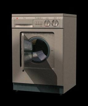 máquina de lavar roupas 3d