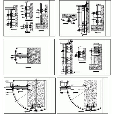 Columna de acero inoxidable revestimiento detalle conjunto