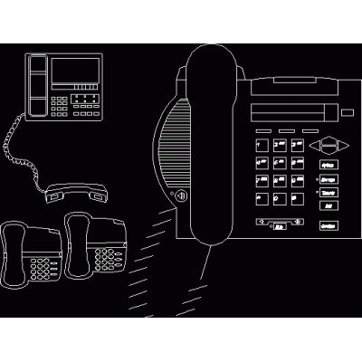 Desenho de telefones