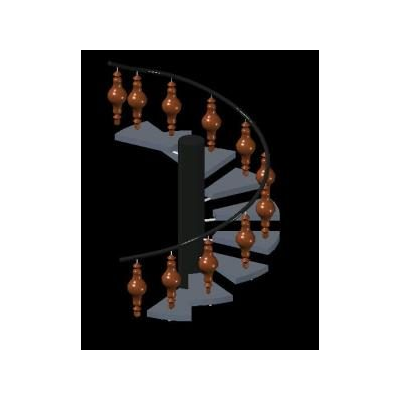 Escalera caracol 3d