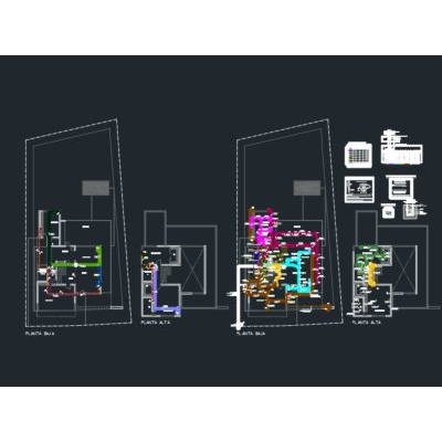 Plano eléctrico para casa nivel medio