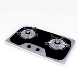 Stove cooktop in 3d