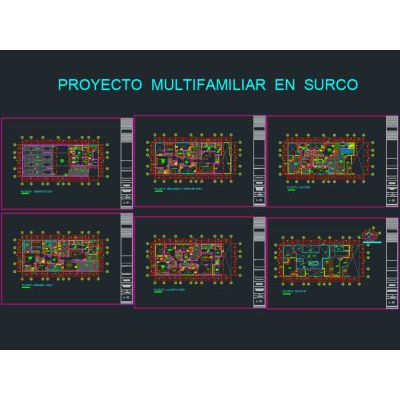 Edificio multifamiliar 5 pisos detallados