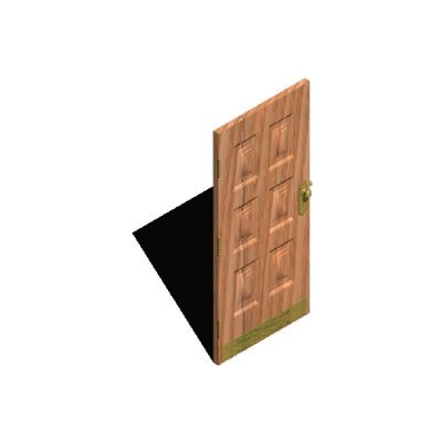 Puerta de madera 3d