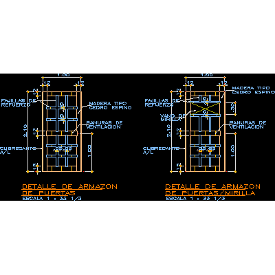 Armazon de puerta de plywood