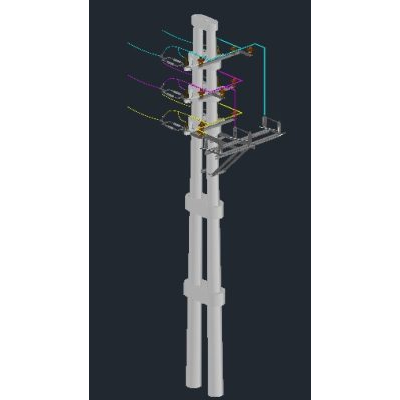 Terminal pole with parallel pole disconnector