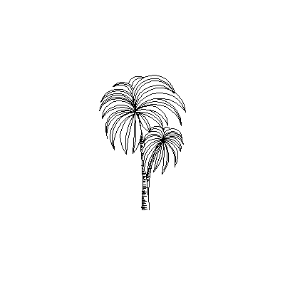 Palmera Estilizada en Alzado