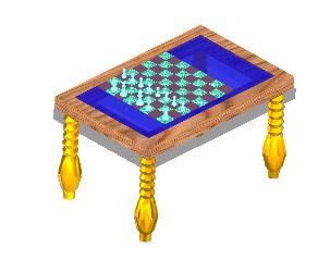 Mesa de ajedrez 3d