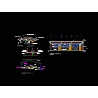 Detalle de cielorraso y baldosa