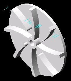 Bomba centrífuga de aço inoxidável - turbina 3d