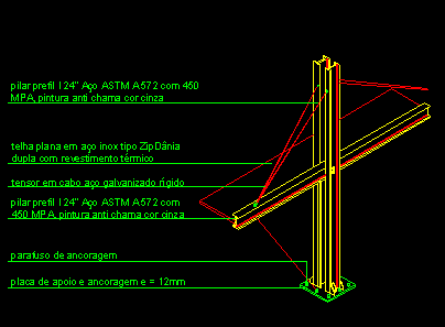 Couverture détaillée de la stature. - détails de la structure métallique