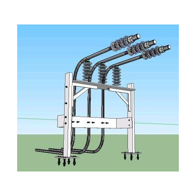 Soporte metalico de cables secos en 3d