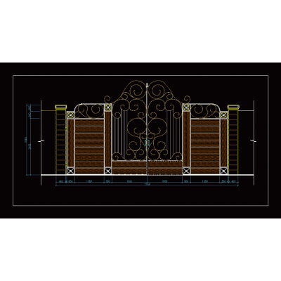 Dibujo de puerta principal .