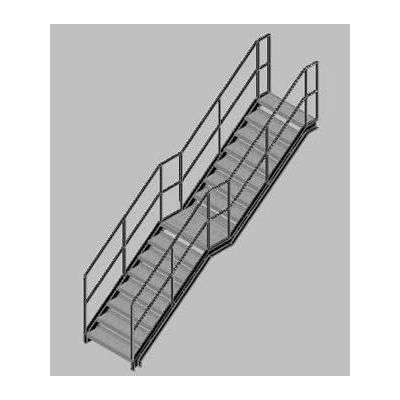 Escalera metalica 3d