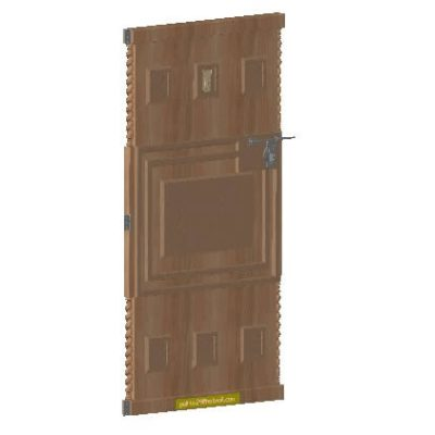 Puerta con aldaba 3d