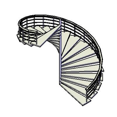 Escalera caracol 3d