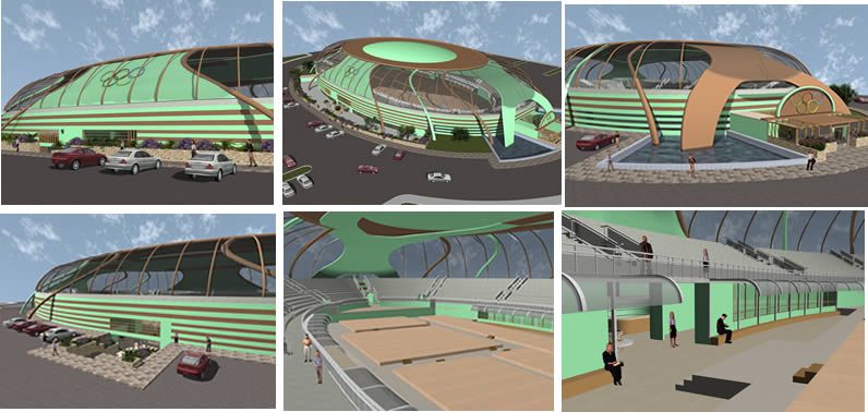 modèle 3D de Gymnase olympique