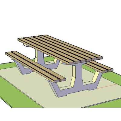 Mesa con asientos de intemperie