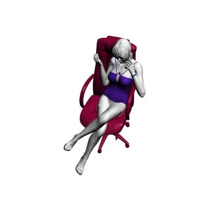 Figura Femenina en Silla Giratoria