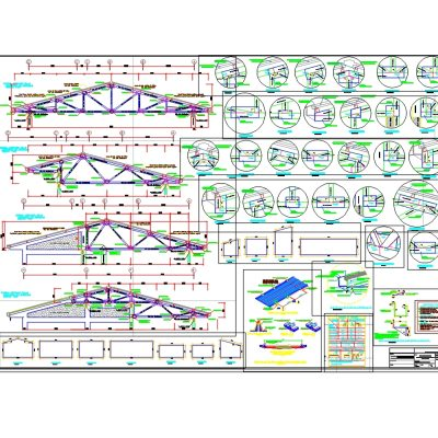 Estructuras techo metalico con tijerales - soporte de canaleta