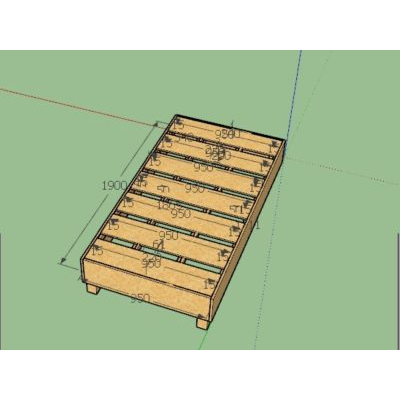 Diseno de cama individual con triplay de 15-