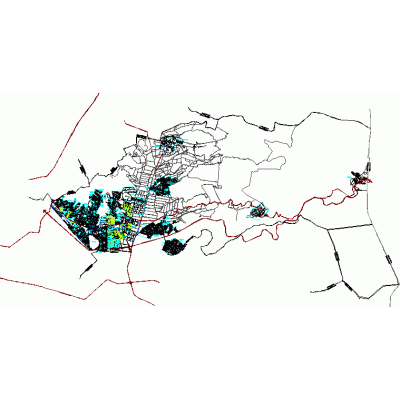 Mapa del municipio de ixtapaluca; estado de mexico.