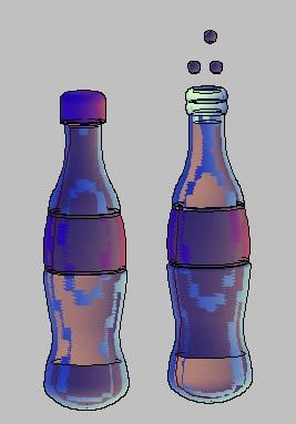 Cola - botella  en 3d