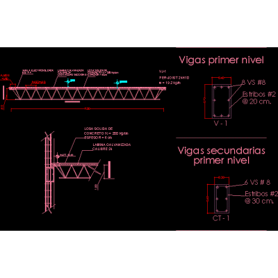 Detalle de viga metalica