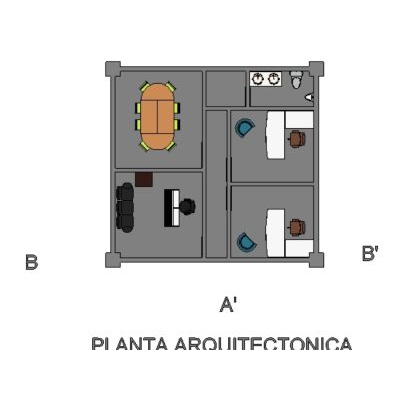 Planta arquitectonica de una oficina pequena