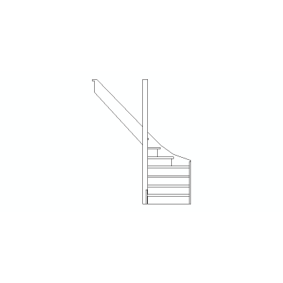 Escalera Con Peldaños Compensados, Vista En Alzado