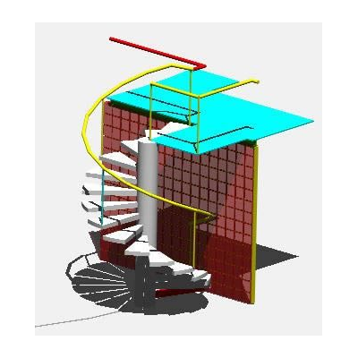 Escalera caracol 3d