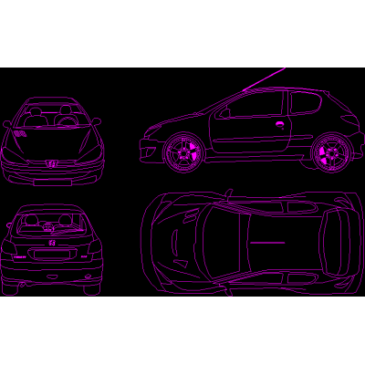 Design completo della Peugeot 206